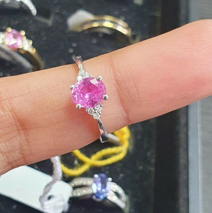 Petite Unity Pink Sapphire Solitaire Ring - Ready to Ship