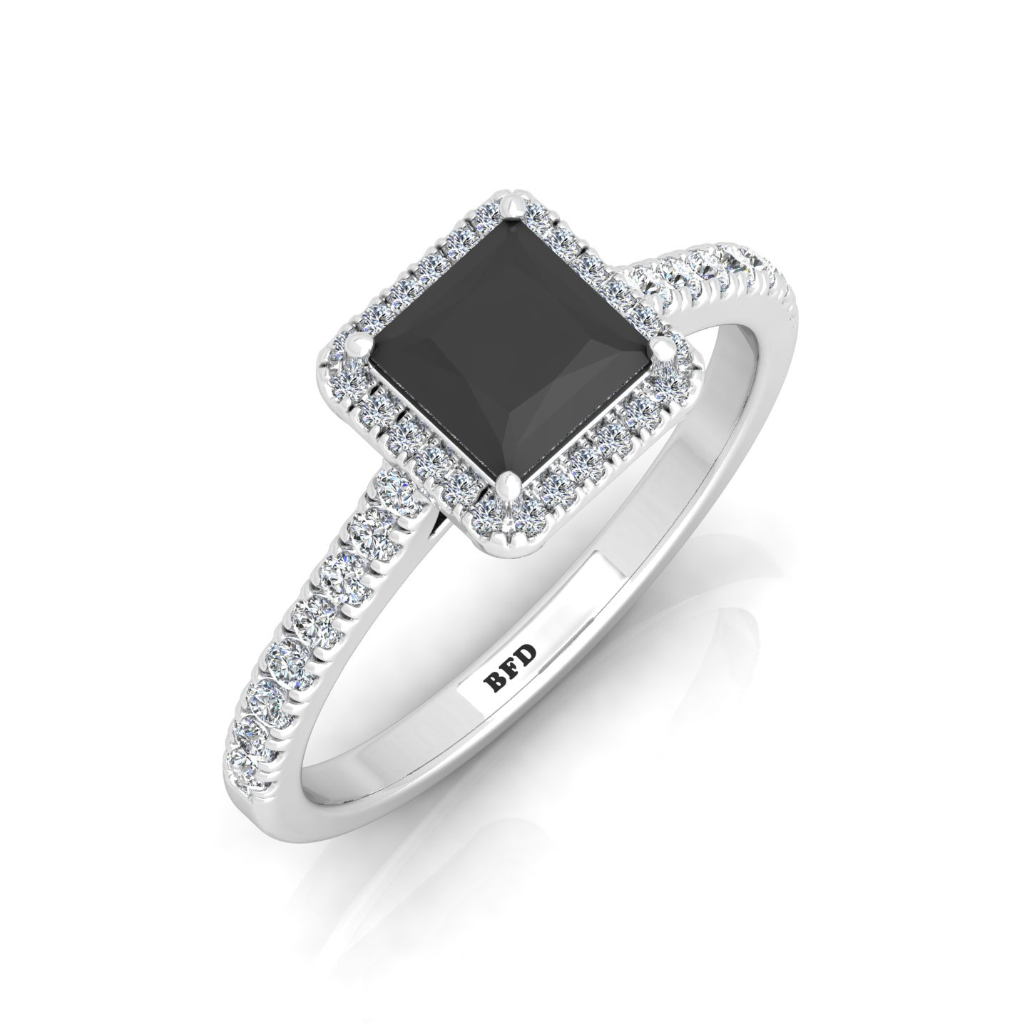 Design your own black deals diamond engagement ring