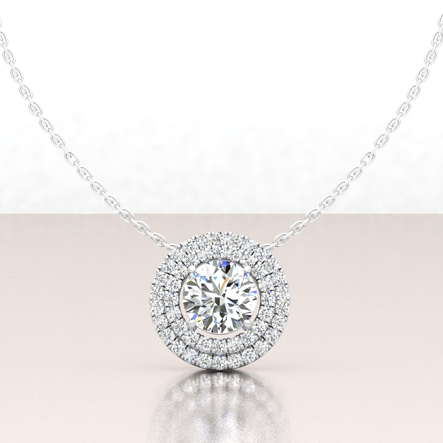 Diamond on sale pendant round