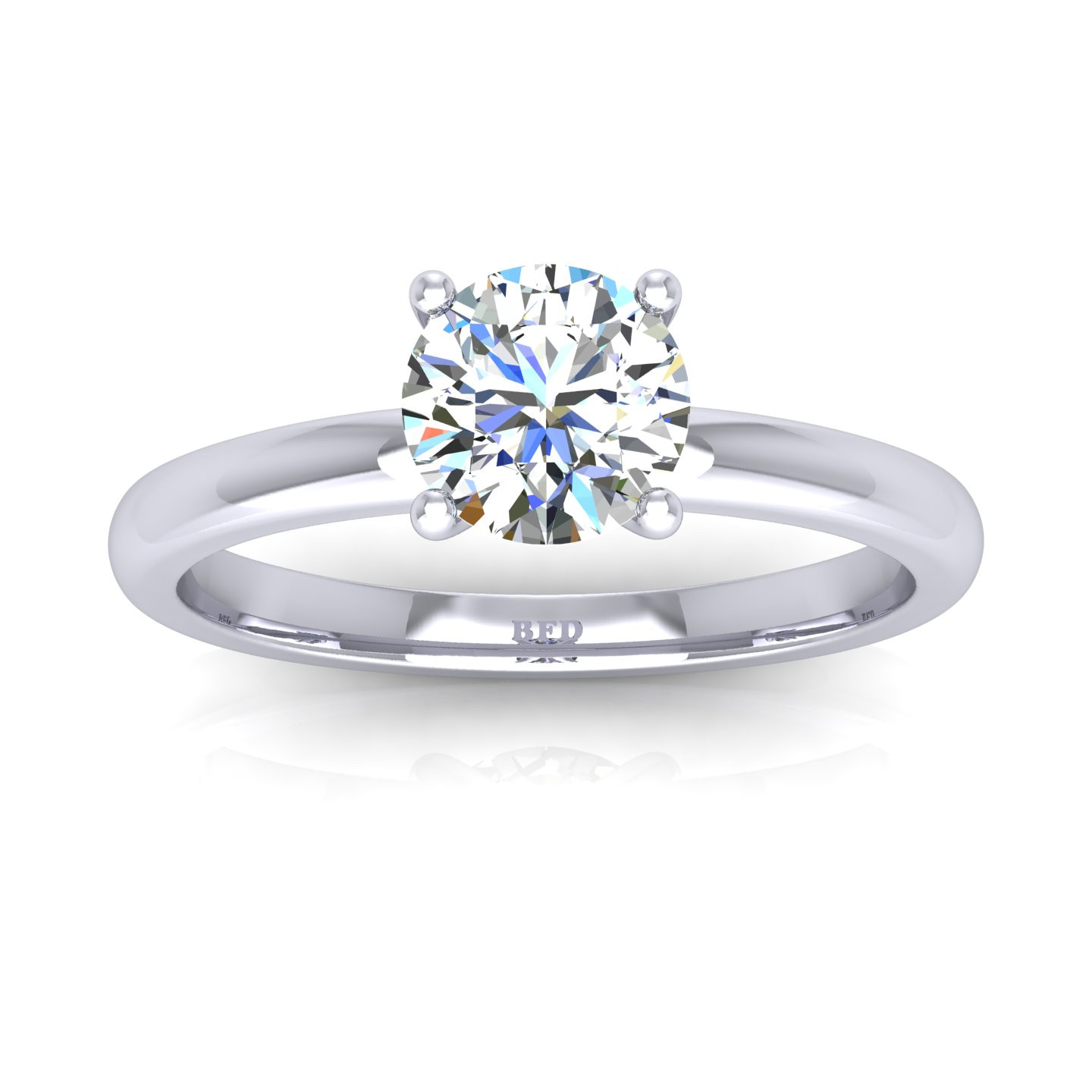 Perfect Fit Round Diamond Solitaire Engagement Ring