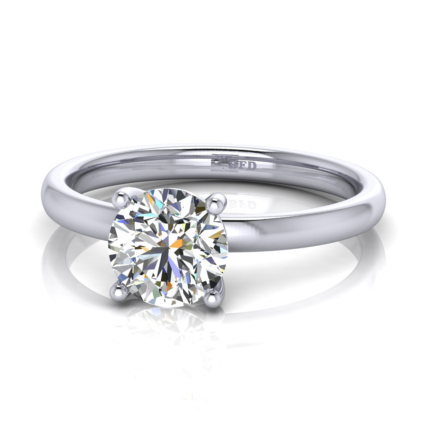 Round Diamond Prong Set Solitaire Engagement Ring