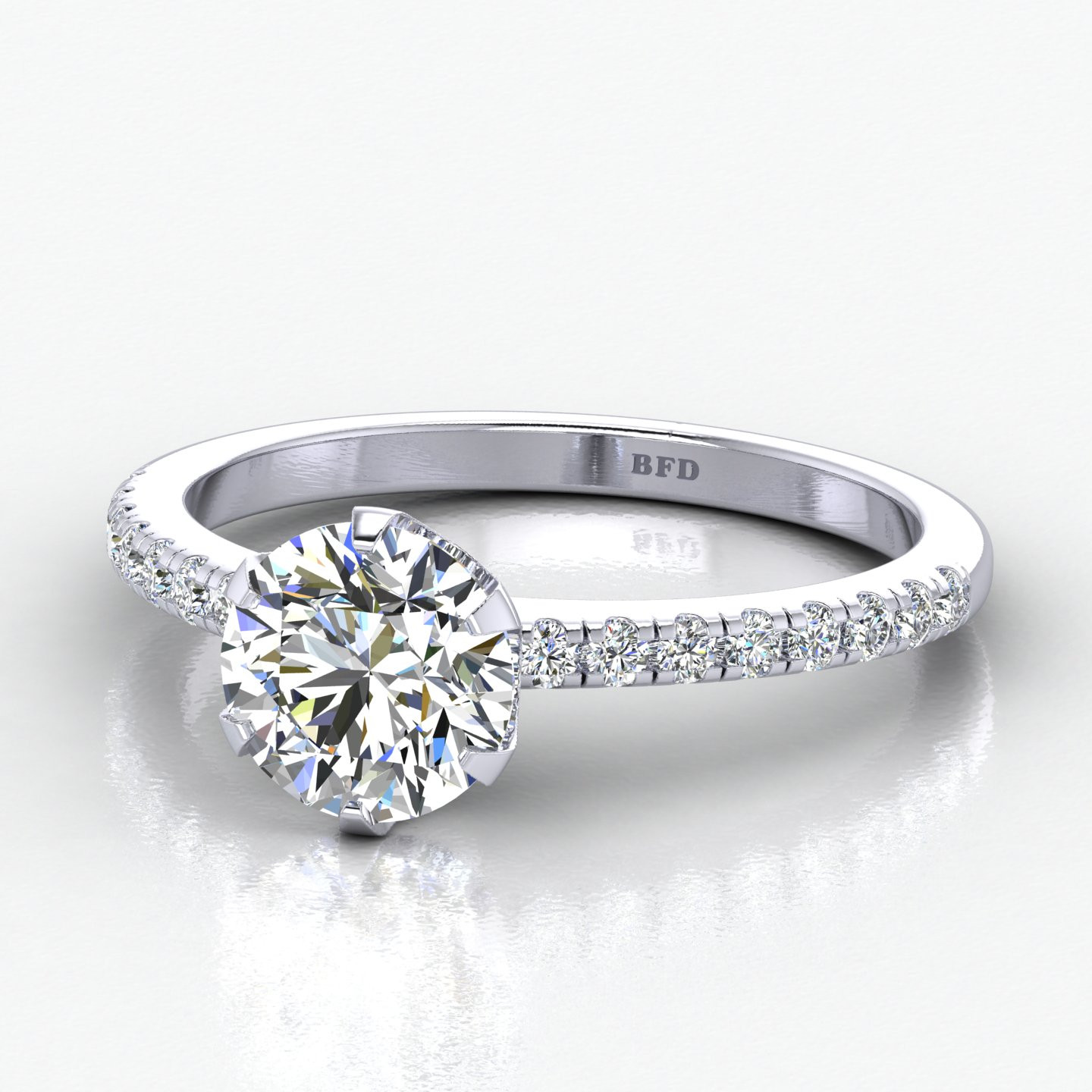 Six Prong Diamond Engagement Ring