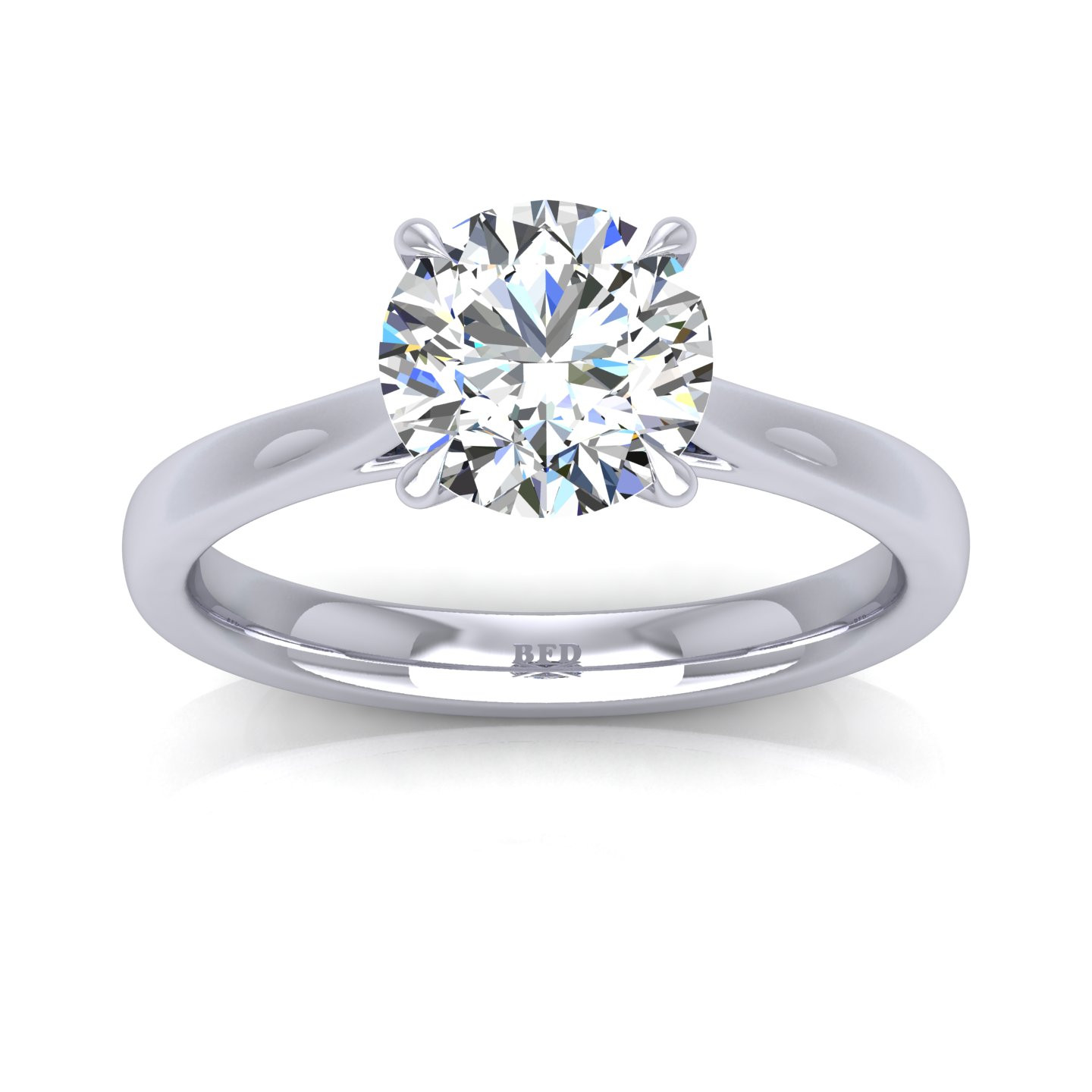 Delicate Round Diamond Solitaire Engagement Ring