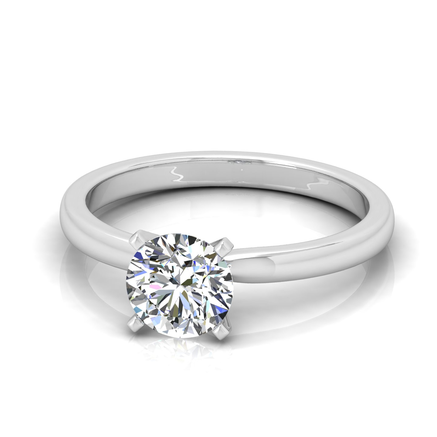 Classic Round Diamond Solitaire Engagement Ring