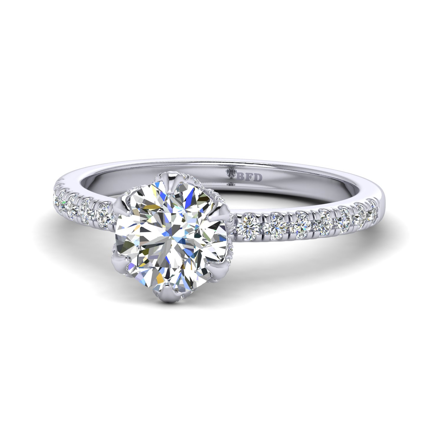 Round Diamond  Designer Gallery Engagement Ring