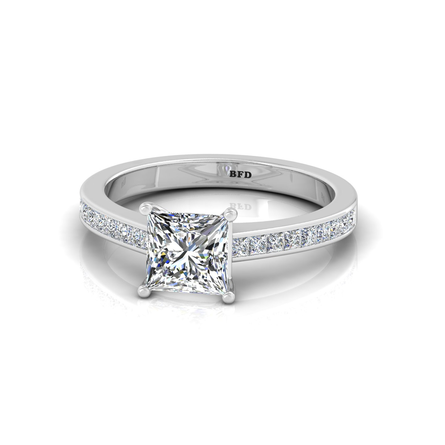  Prong Setting Princess Diamond Engagement Ring