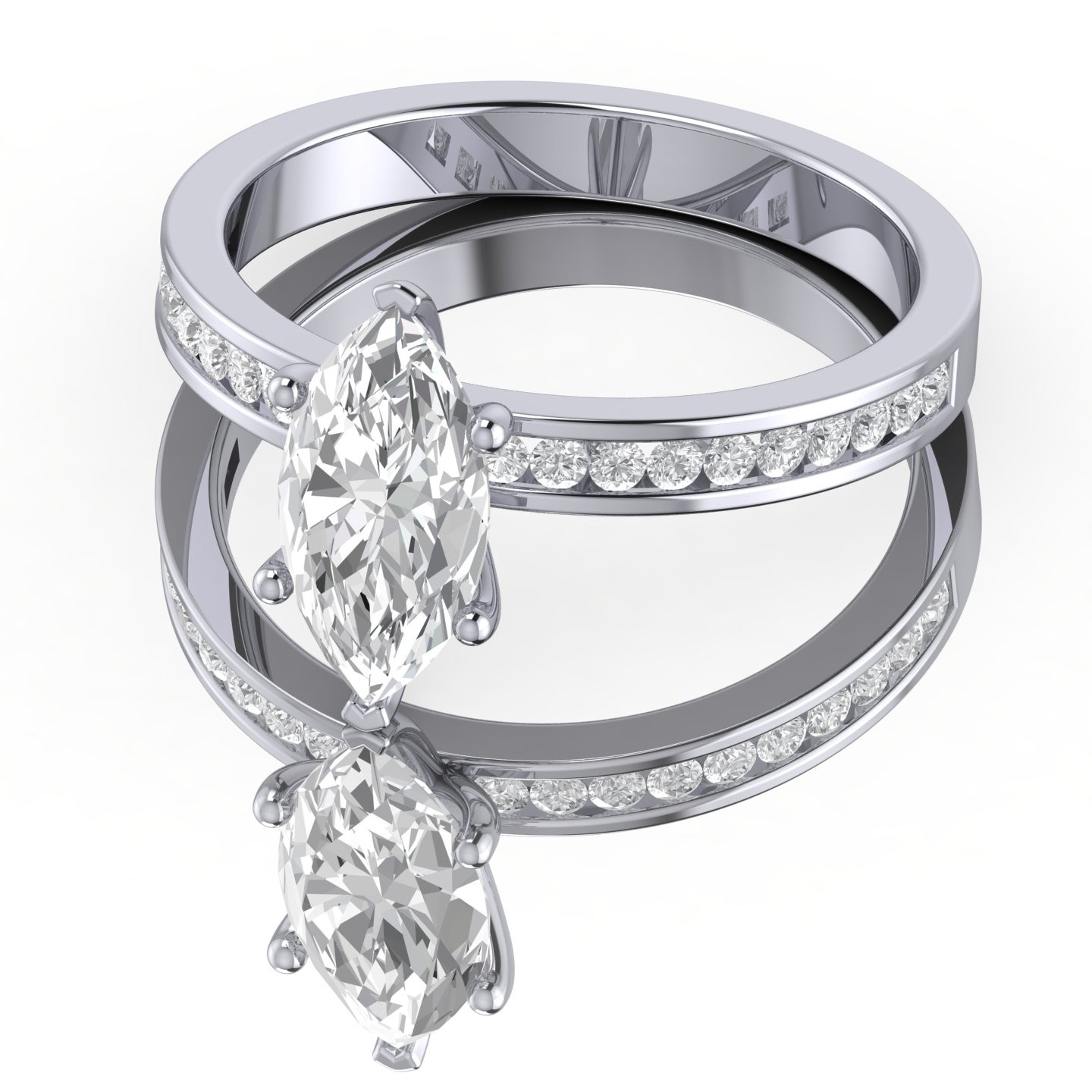 Prong Setting Marquise Diamond Engagement Ring