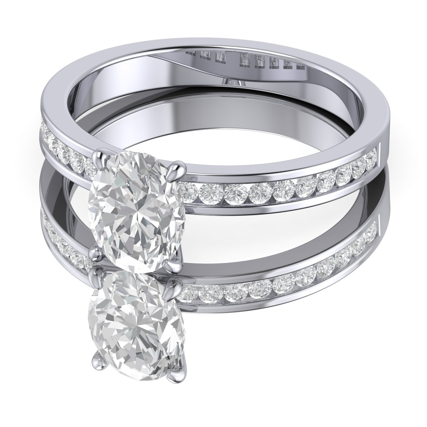 Prong Setting Oval Diamond Engagement Ring