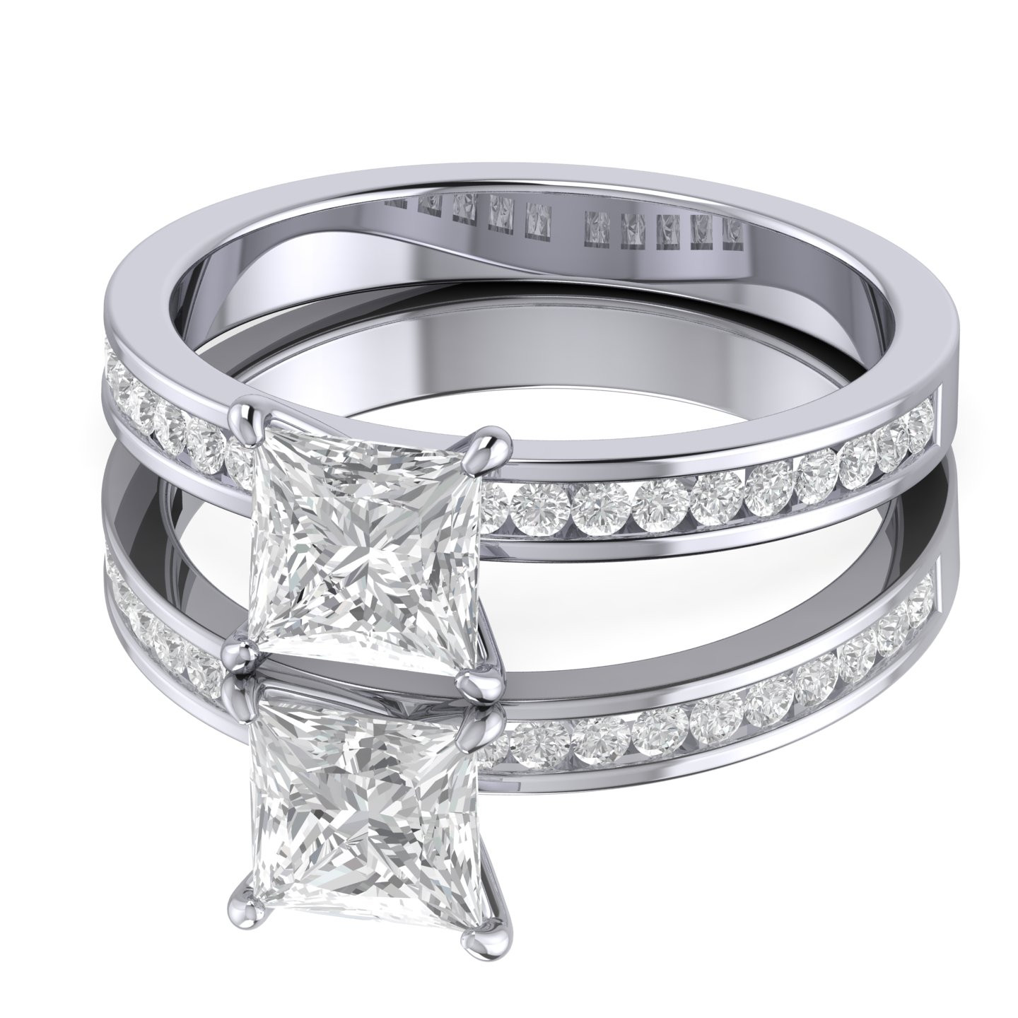 Prong Setting Princess Cut Diamond Engagement Ring