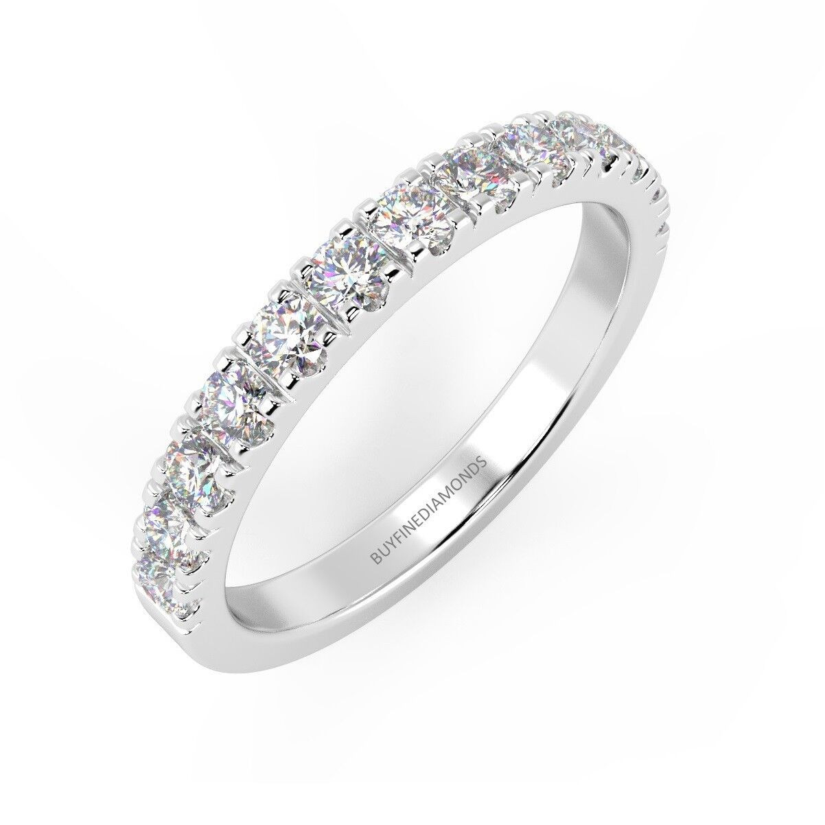 Micro pave diamond hot sale wedding band