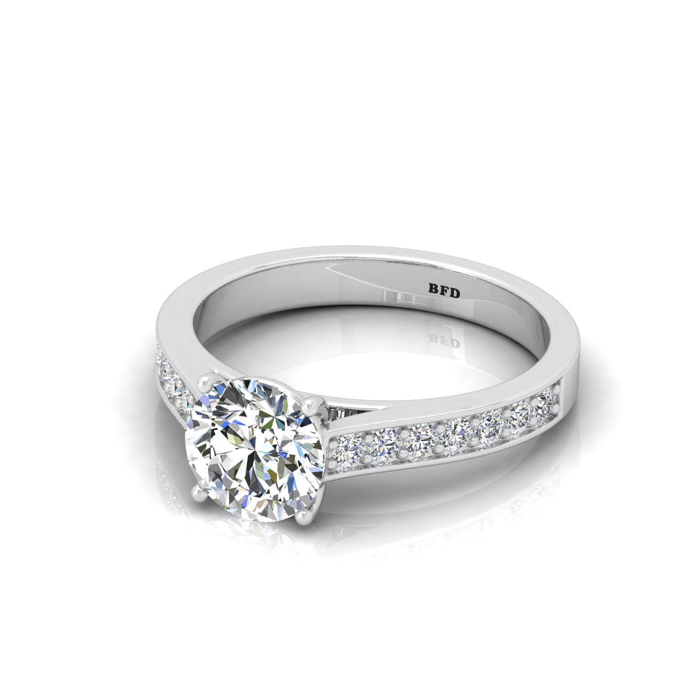 Round Diamond Comfort fit Engagement Ring