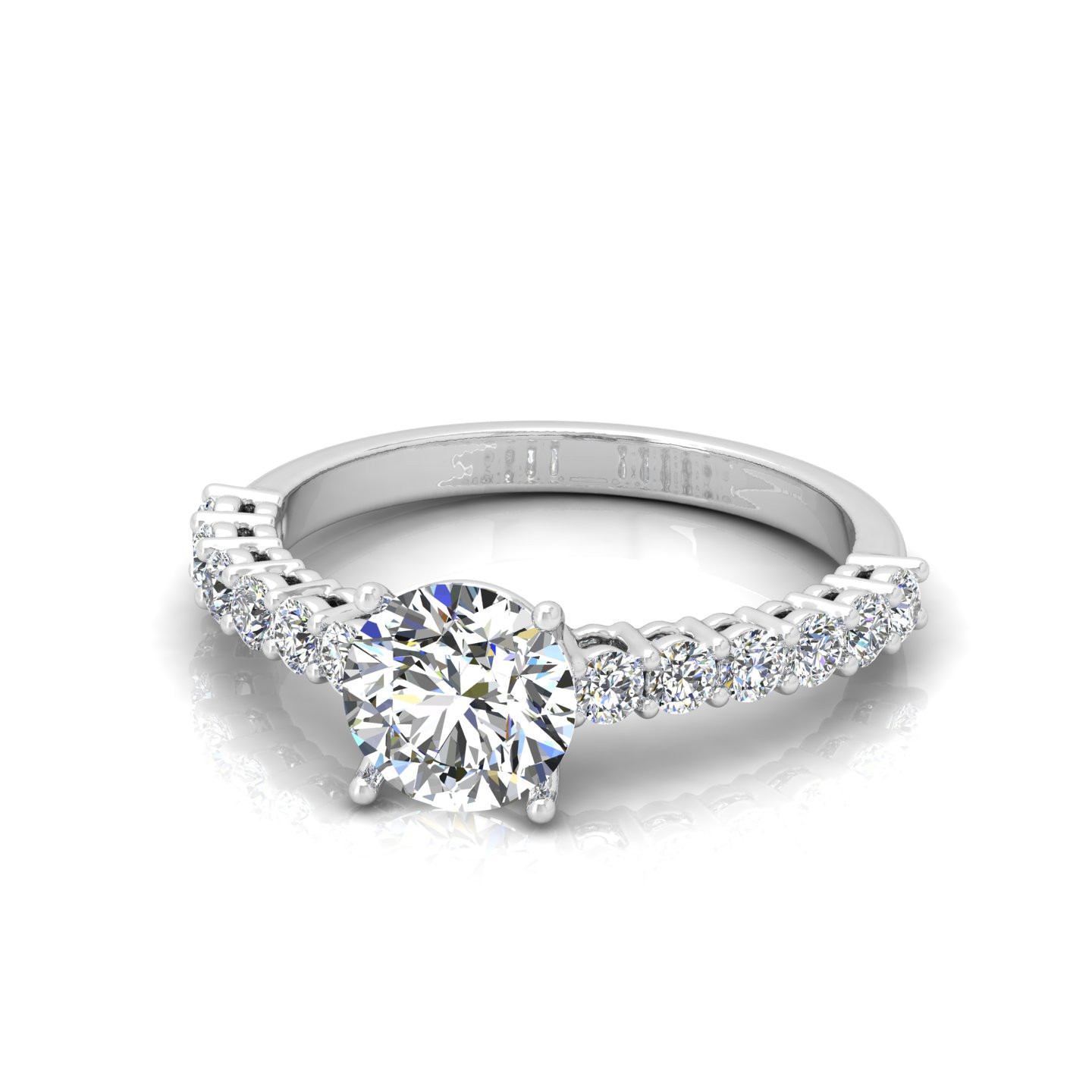 Classic Round Diamond Claw Set Engagement Ring