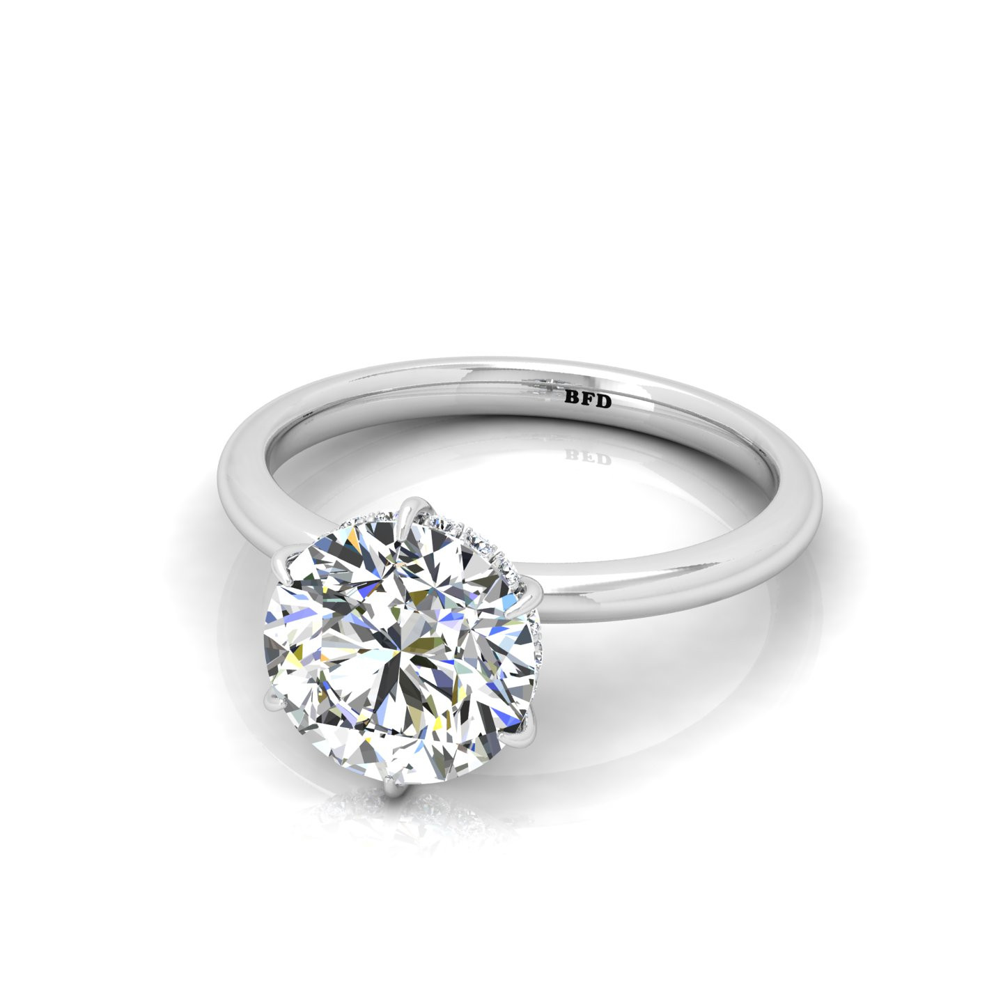 Perfect Fit Round Diamond Hidden Halo Solitaire Ring