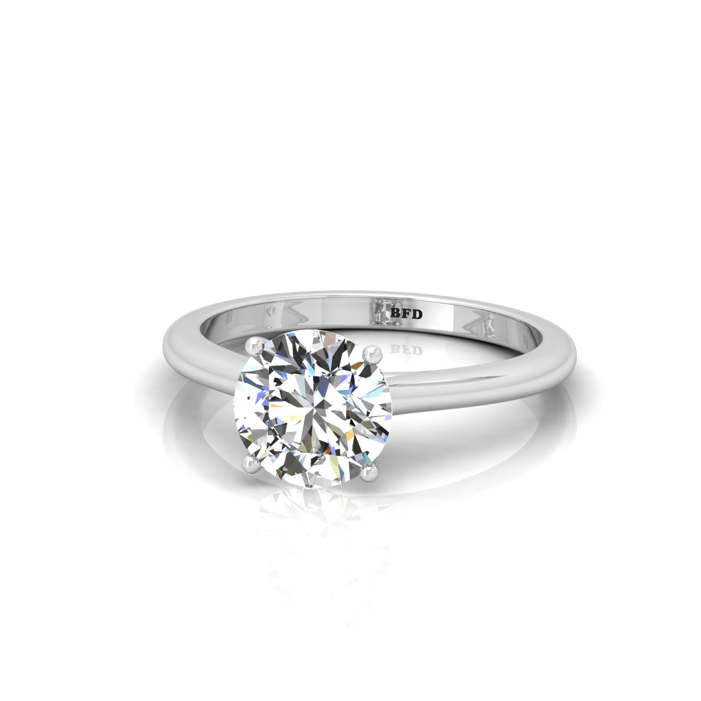 Elegant Round Diamond Solitaire Engagement Ring