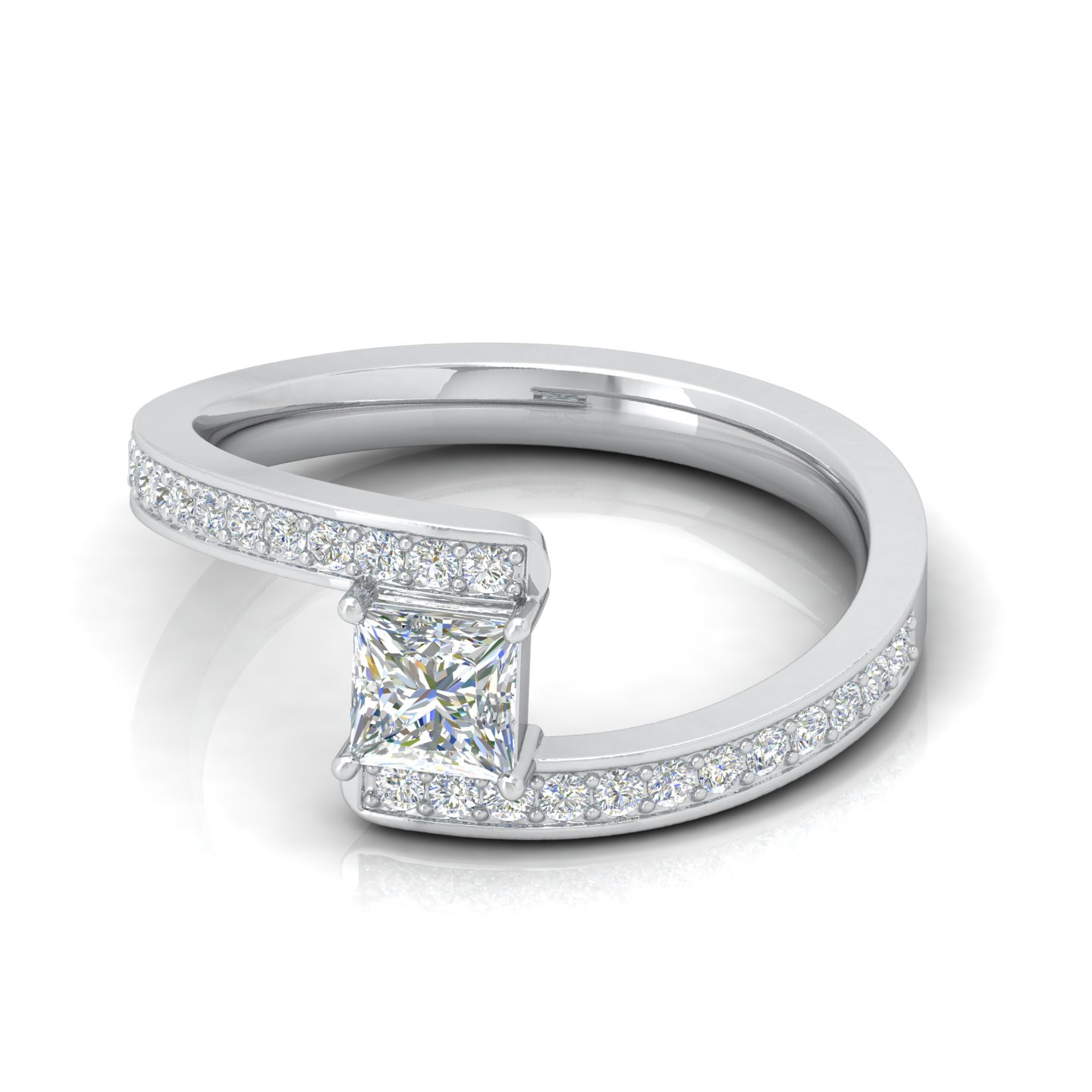 Princess Cut Diamond Claw Set Engagement Ring