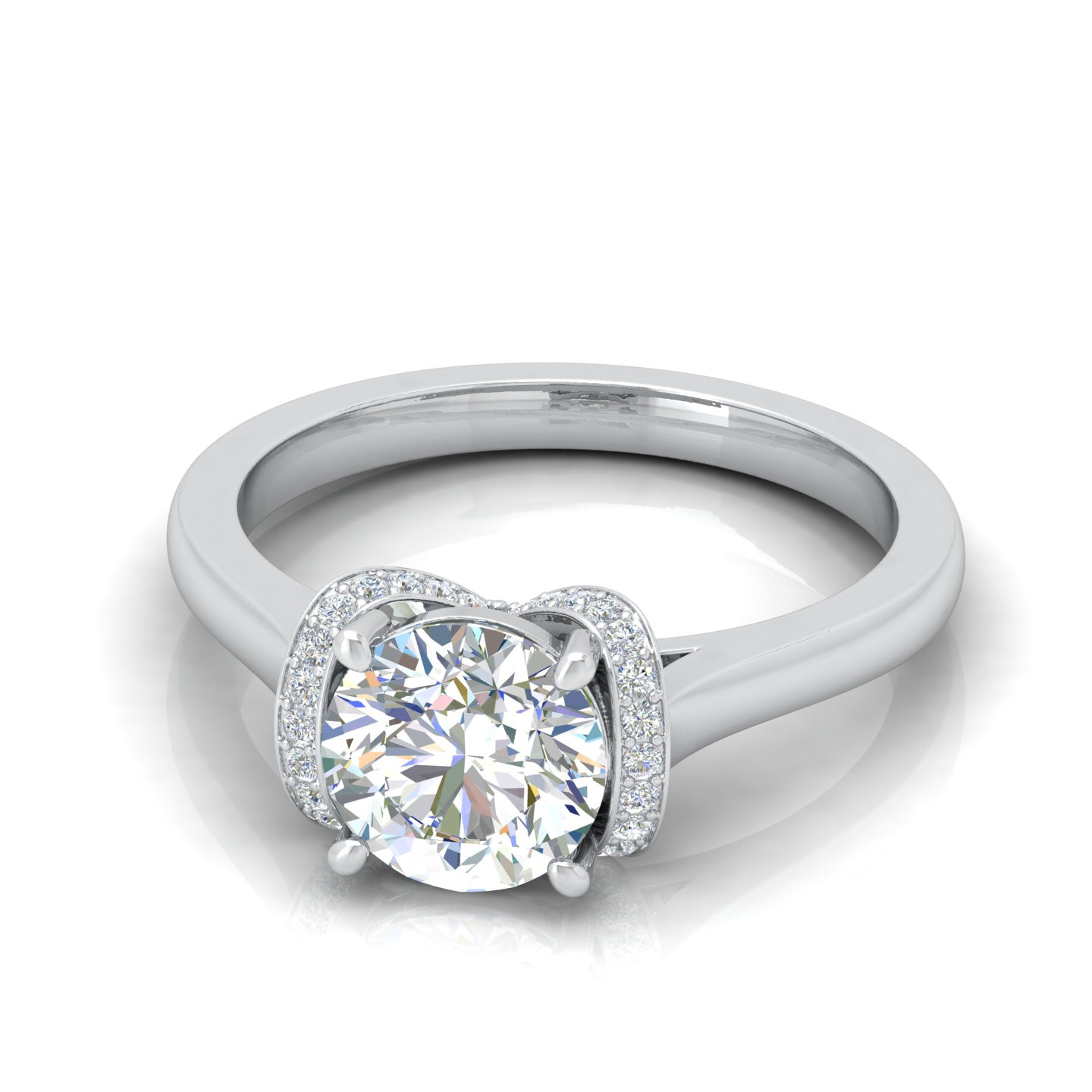 Classic Round Brilliant Cut Diamond Claw Set Engagement Ring