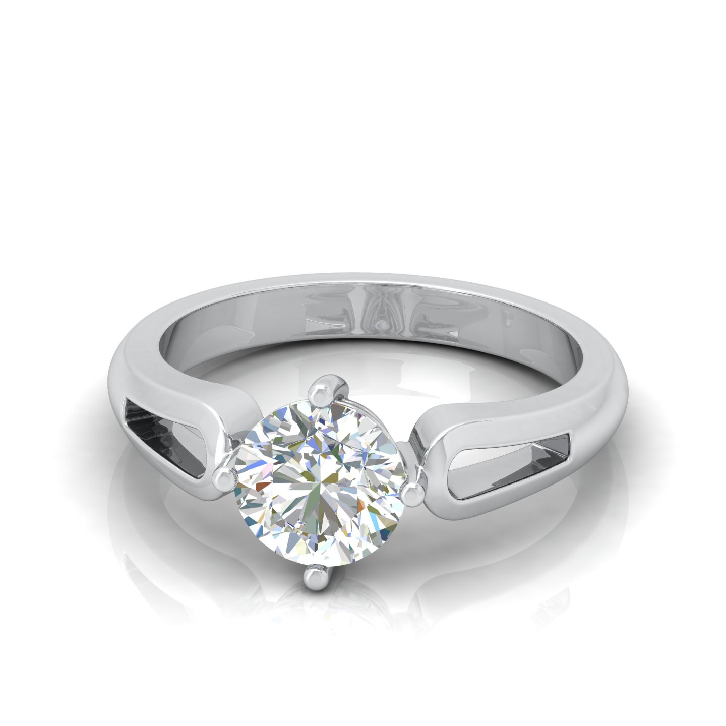 Round Diamond Classic Design Solitaire Engagement Ring