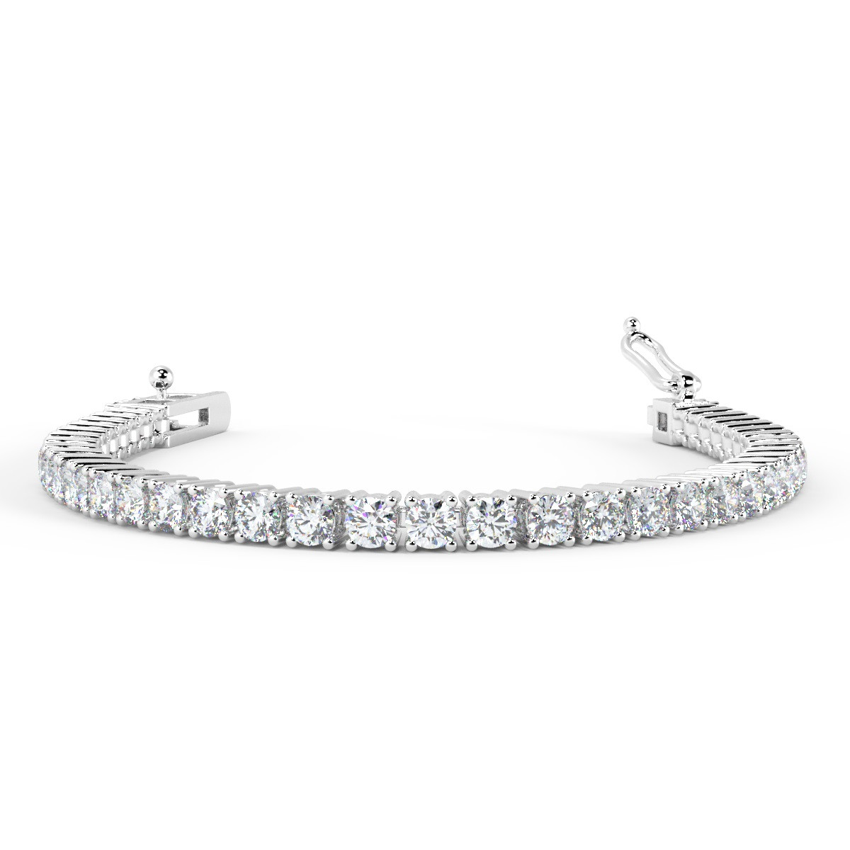 Buy Artisan Crafted Polki Diamond Tennis Bracelet in Platinum Over Sterling  Silver (7.25 In) 8.50 Grams 2.00 ctw at ShopLC.