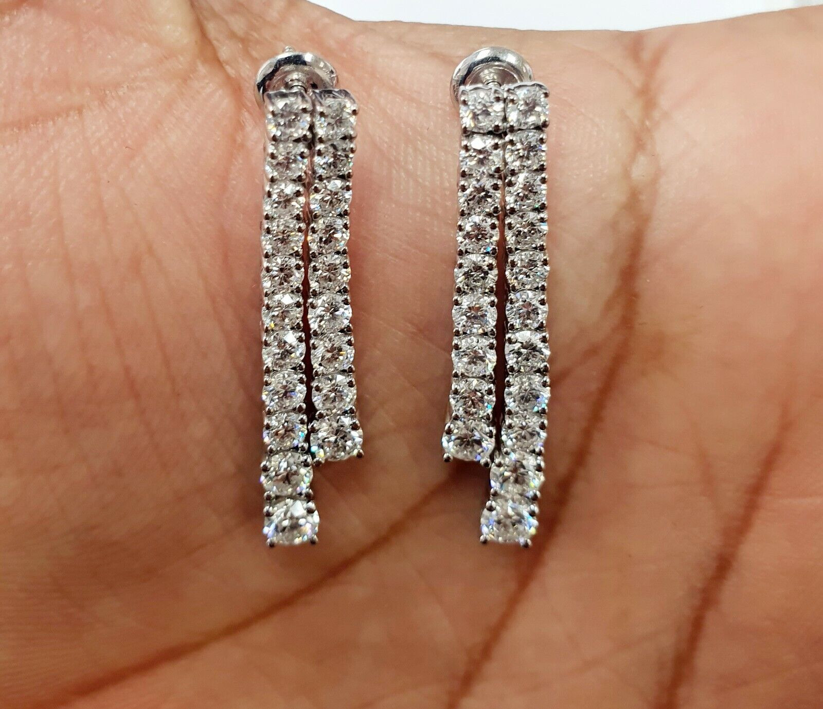 White on sale lines earrings