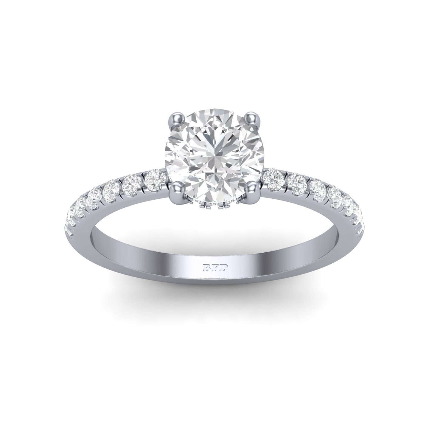 Round Diamond Hidden Halo Ring