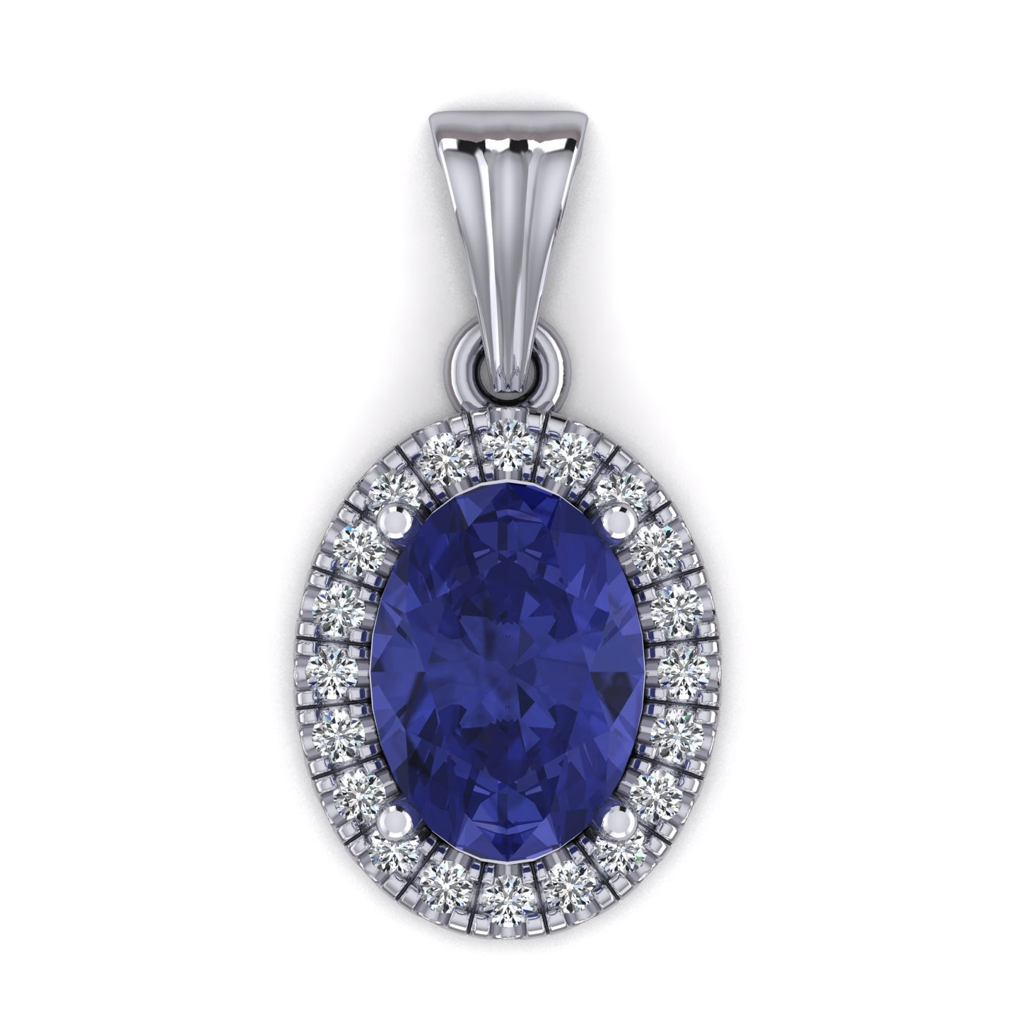 Oval hot sale tanzanite pendant