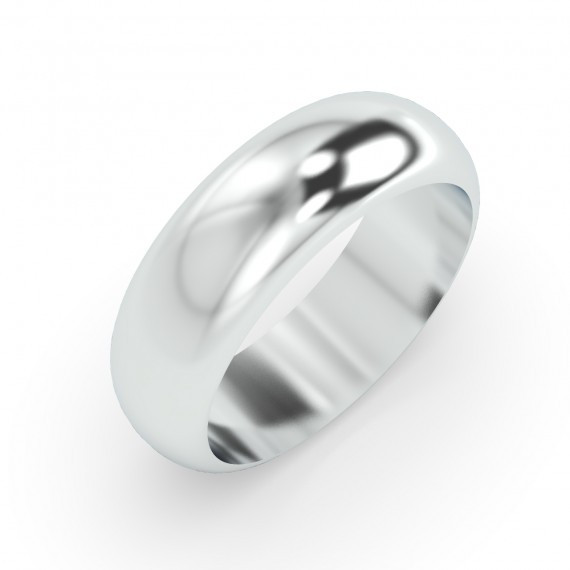 D SHAPE 6MM WEDDING RING