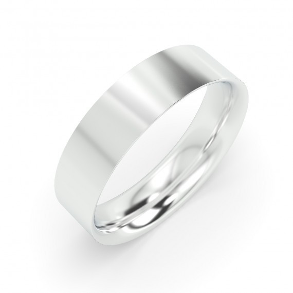 FLAT COURT SHAPE 5MM WEDDING RING