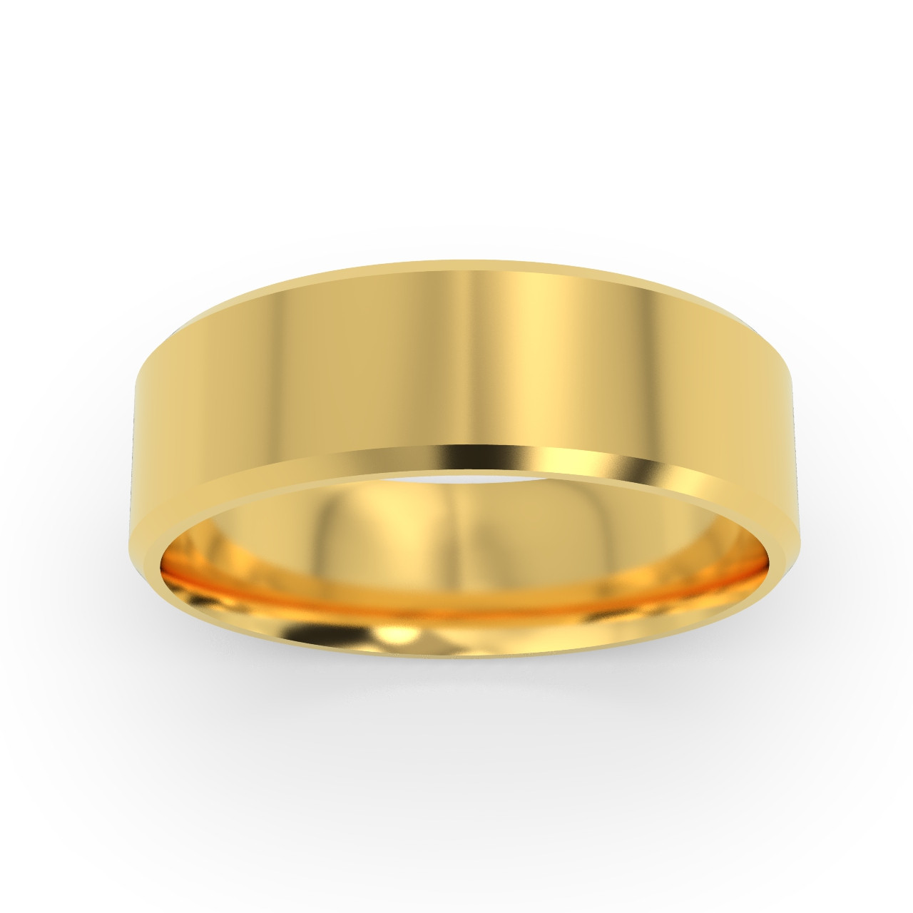 6MM BEVELLED EDGE WEDDING RING