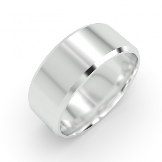 7MM BEVELLED EDGE WEDDING RING